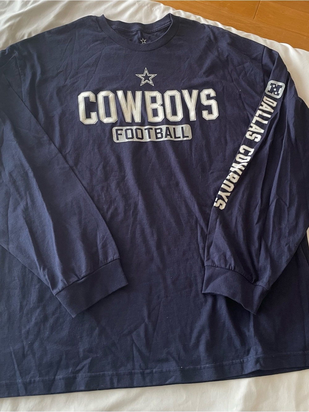 NFL Dallas Cowboys Men’s Navy Long Sleeve Tee Shirt, Sz XL